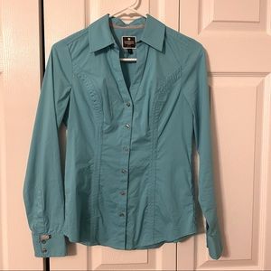 Express Original Essential Shirt Teal Size XS